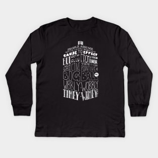 Wibbly Wobbly, Timey Wimey Kids Long Sleeve T-Shirt